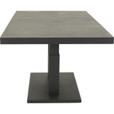 Verstelbare loungetafel Murcia zwart 140x85 cm - Lesli Living