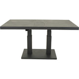 Verstelbare loungetafel Murcia zwart 140x85 cm - Lesli Living