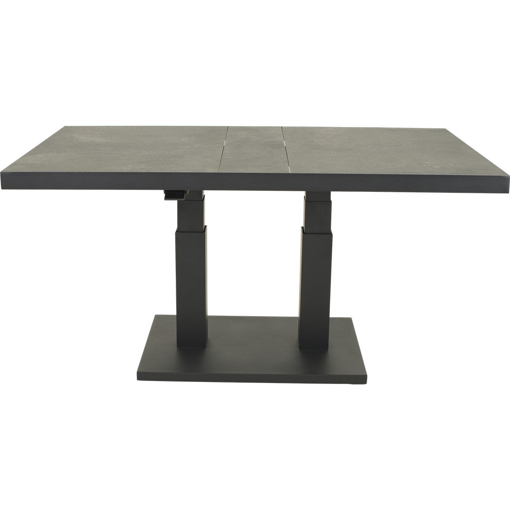 Verstelbare loungetafel Murcia zwart 140x85 cm - Lesli Living