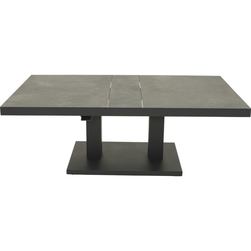 Verstelbare loungetafel Murcia zwart 140x85 cm - Lesli Living