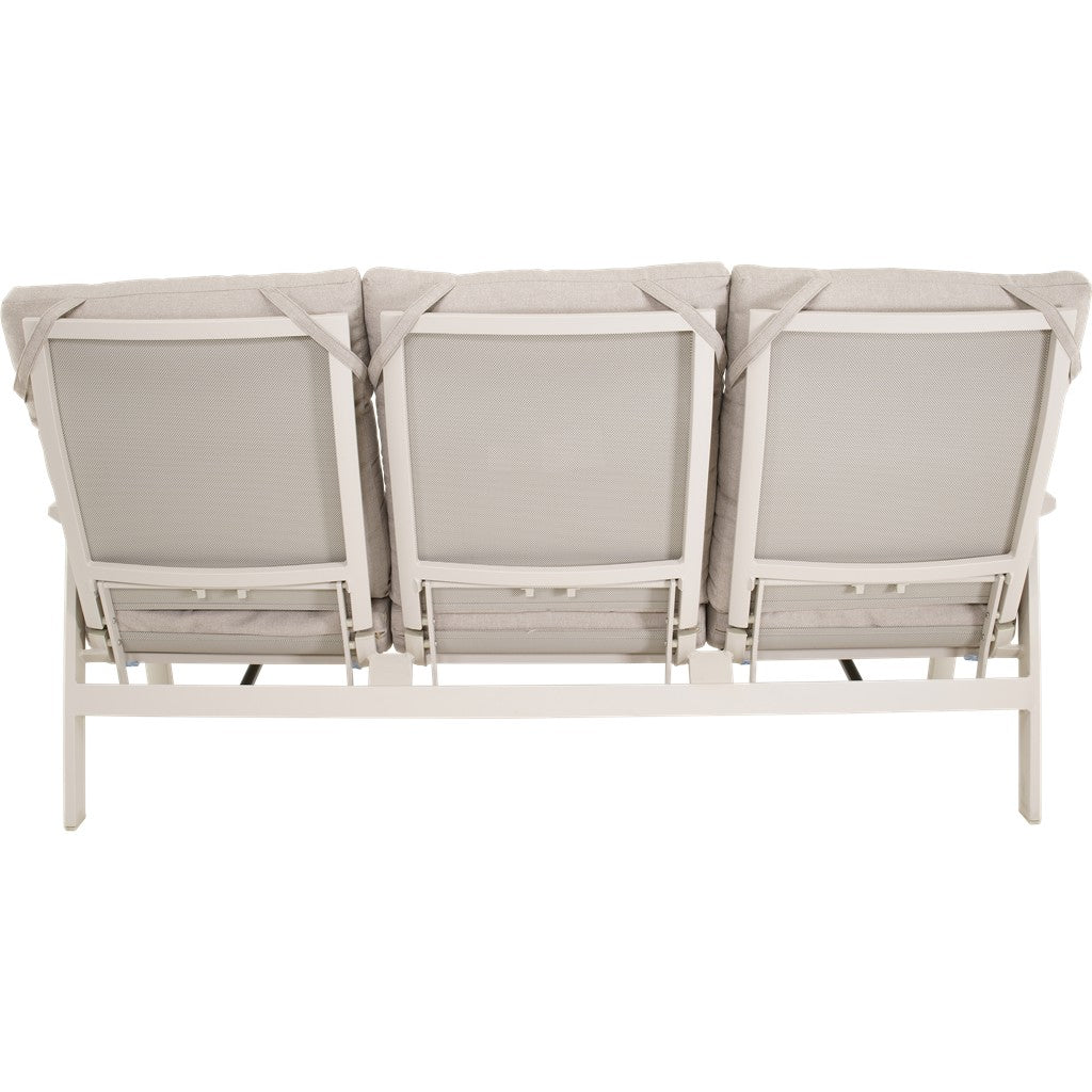 Loungebank Ohio crème 3-persoons