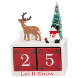 Adventkalender met LED-verlichting: blokken 2 en 5, rendier- en pinguïnfiguur