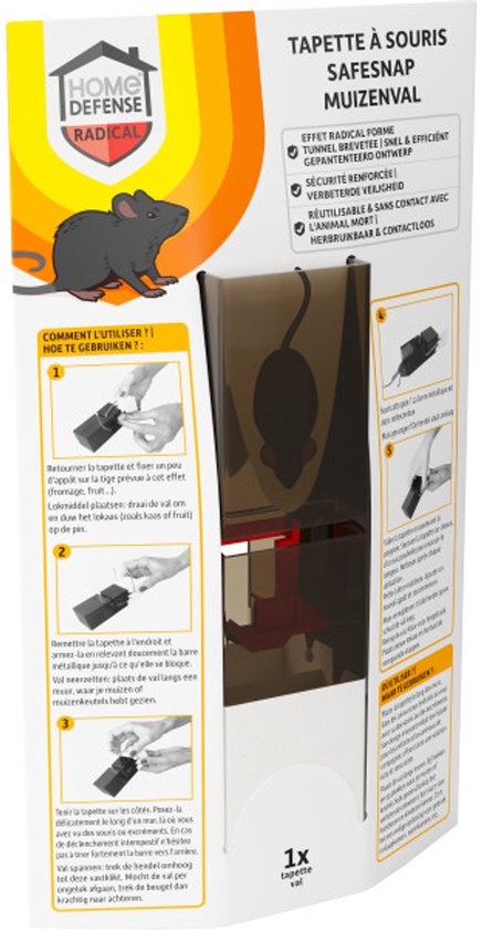 Muizenval Safesnap - Mechanische muizenval voor binnen - HOME DEFENSE®