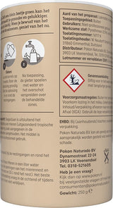 Pokon mierenkorrels-bus met zijvlak en veiligheids- en gebruikstekst