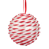 Kerstbal foam glitter 2col ass