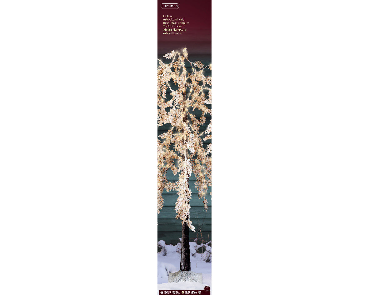 Micro LED boom pvc white flower steady buiten