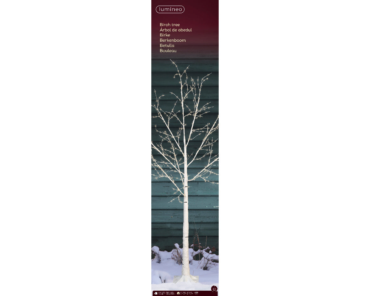Micro LED boom pvc birch steady buiten dia100cm x H.180cm