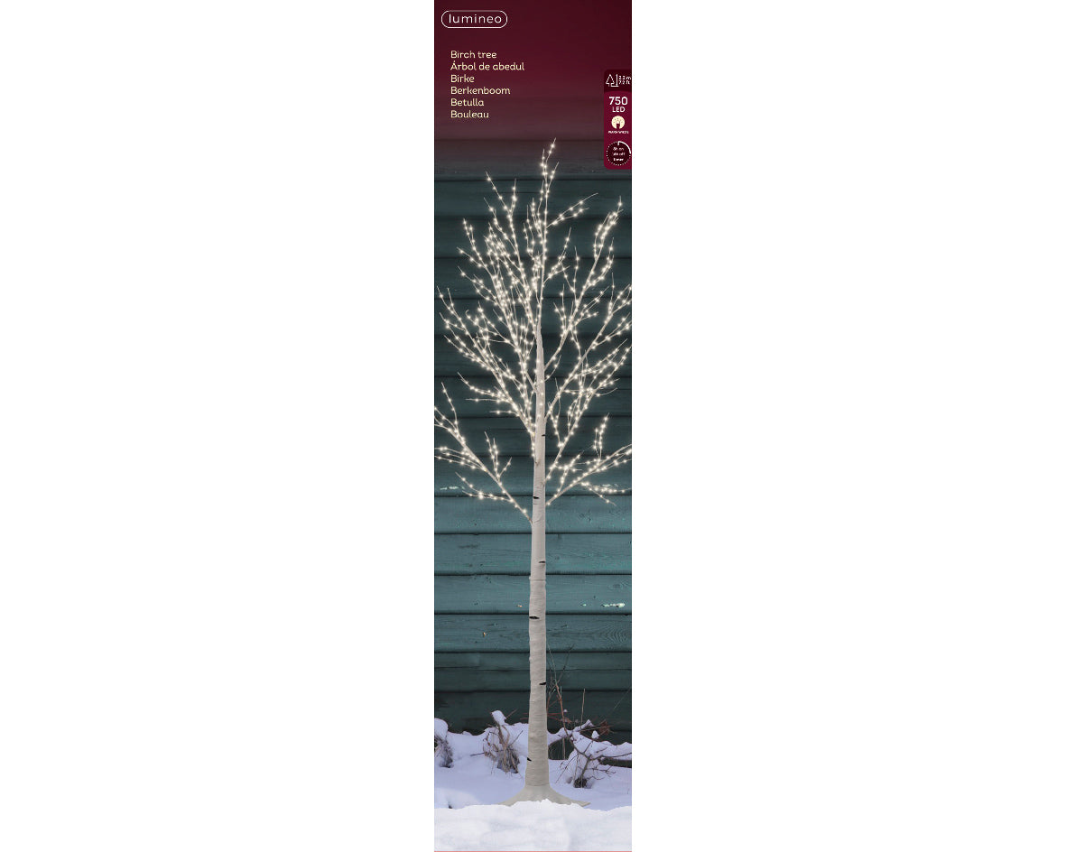 Micro LED boom pvc birch steady buiten dia110cm x H.220cm