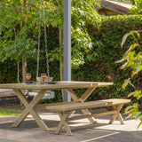 WOOOD - Delta picknick tuintafel aluminium groen/zand 220x100cm