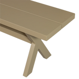 WOOOD - Delta picknick tuinbank aluminium groen/zand 220x35cm