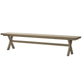 WOOOD - Delta picknick tuinbank aluminium groen/zand 220x35cm