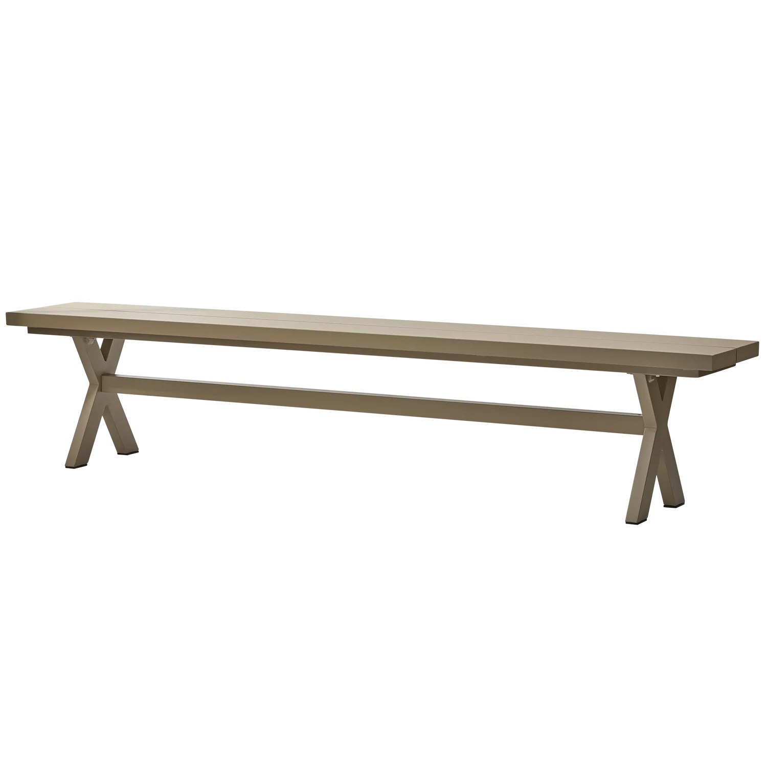 WOOOD - Delta picknick tuinbank aluminium groen/zand 220x35cm