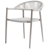 YELLOW TUINSTOEL TOUW/ALUMINIUM LICHTGRIJS - SET VAN 2