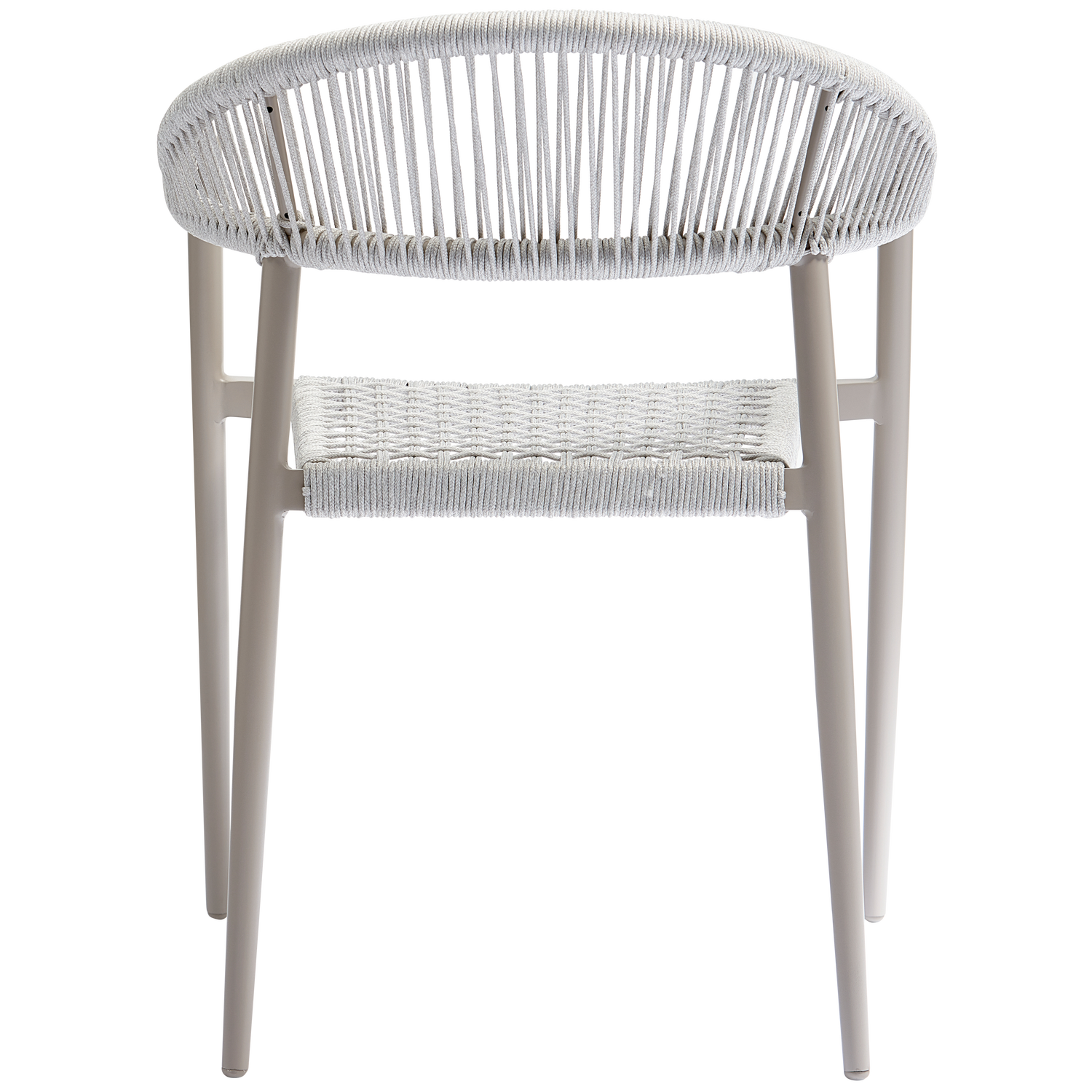 YELLOW TUINSTOEL TOUW/ALUMINIUM LICHTGRIJS - SET VAN 2