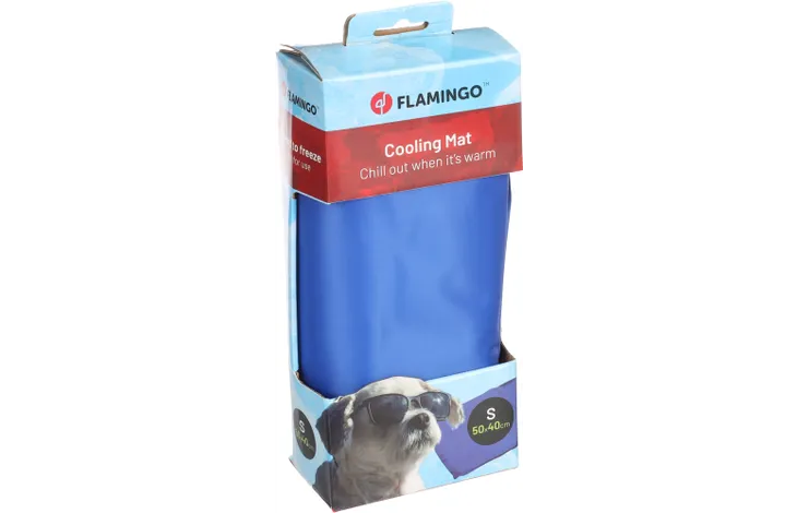 Flamingo - Koelmat Frosty Rechthoekig Blauw S | A:50cm B:40cm C:0,5cm