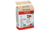 Trainingsmat voor puppy’s: doos met 20 witte pads van Flamingo, 45×35 cm