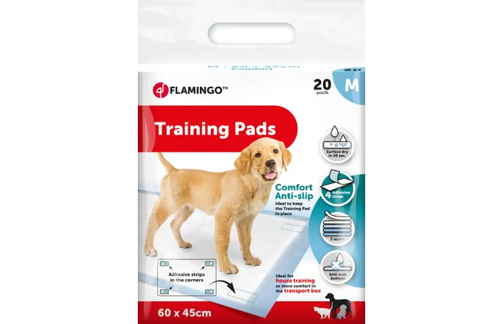 Flamingo trainingsmatten verpakking, 20 stuks, lichtblauw, comfort anti-slip