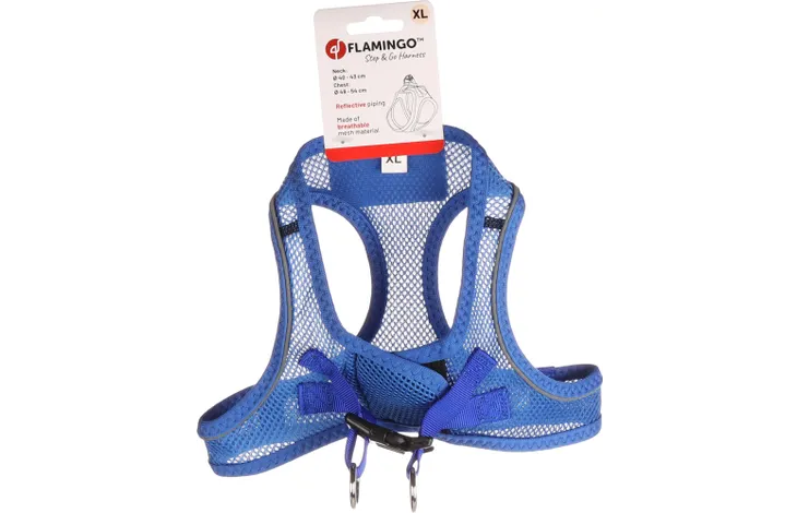 Flamingo - Harnas Step&Go Bento Blauw XL