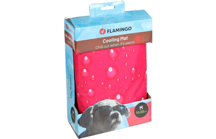 Flamingo - Koelmat Drop Rechthoekig Fuchsia M | A:70cm B:50cm C:0,6cm