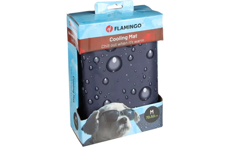 Flamingo - Koelmat Drop Rechthoekig Grijs M | A:70cm B:50cm C:0,6cm