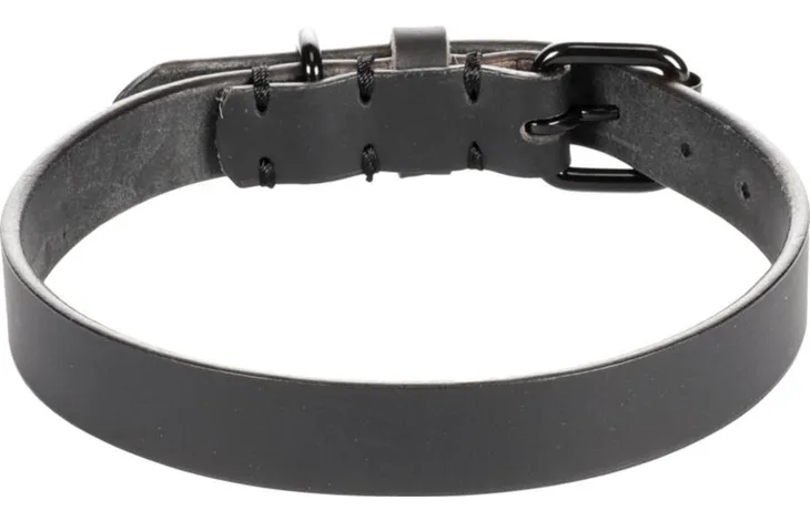 Flamingo zwarte hondenhalsband met meerdere gaatjes en metalen sluiting