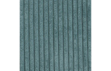 Blauwe fluwelen stof met verticale ribbels, close-up textuur.