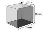 Fietskar Tybalt afmetingen: 76×65,5×57 cm (3D schets)