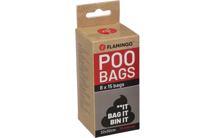 Flamingo - Poepzak Basic Babi Zwart 8x15st