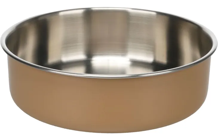 Beige ronde eet- en drinkpot Yumi met roestvrijstalen binnenzijde, 1550 ml