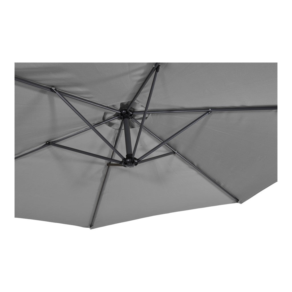 Zweefparasol Gemini grijs Ø3mtr