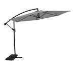 Zweefparasol Gemini grijs Ø3mtr