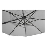 Zweefparasol VirgoFlex grijs Ø3,5mtr