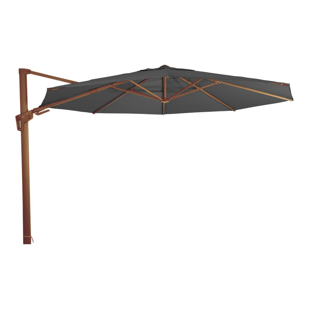 Zweefparasol VirgoFlex houtlook grijs Ø3,5mtr