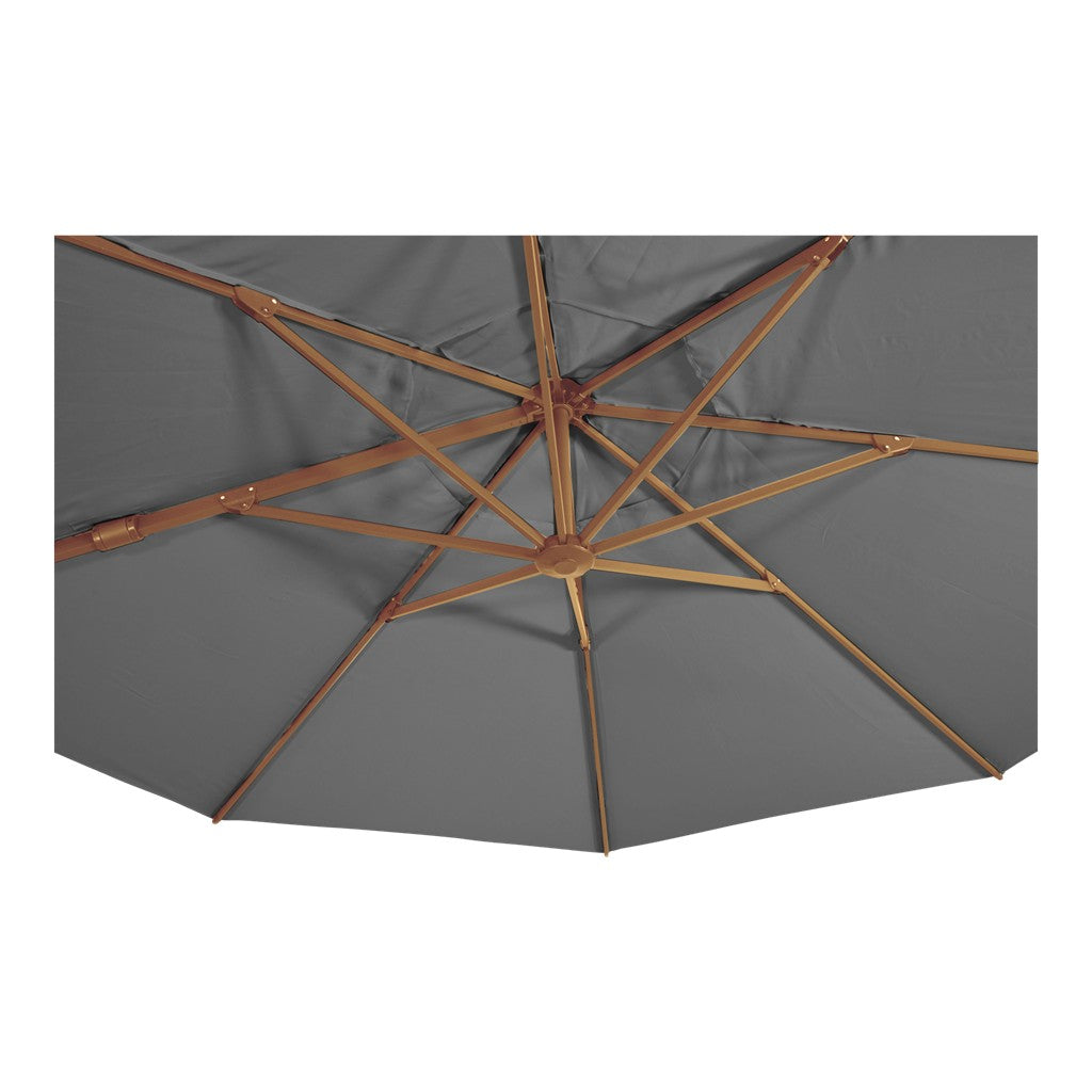 Zweefparasol VirgoFlex houtlook grijs Ø3,5mtr