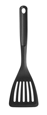 GastroMax nylon spatel met sleuven, zwarte kop met ophangoog