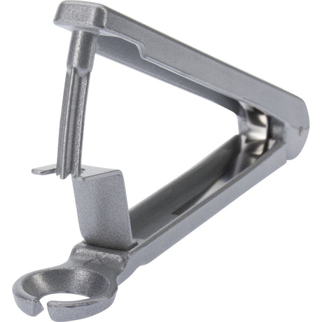 Westmark kersontpitter van gegoten aluminium, close-up van beugel en klem