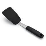 Siliconen spatel met zwarte kop en handgreep, ca. 29 cm