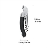 Kelnersmes met tweetraps kurkentrekker, staand model; afmetingen 19,1 cm en 8,9 cm.