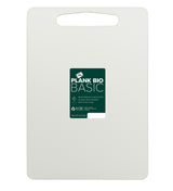 Grote witte snijplank met handgreepsleuf en Bio-label