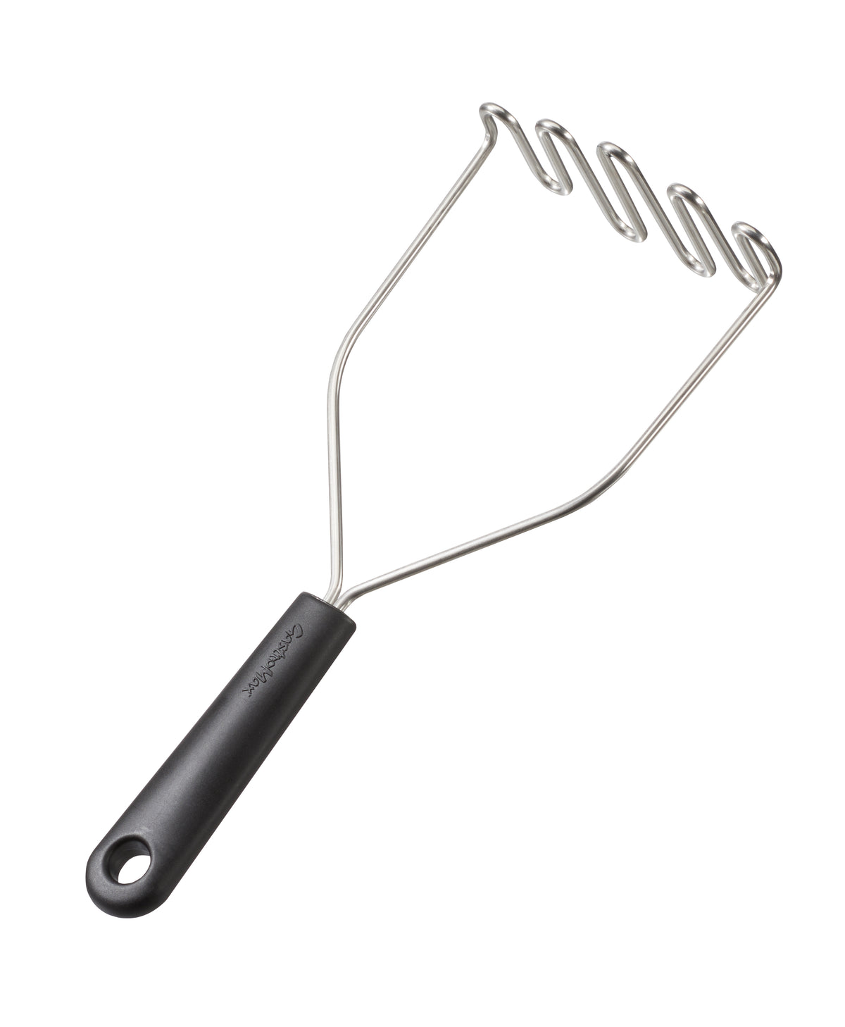 GastroMax aardappelstamper met metalen lussen en zwarte handgreep