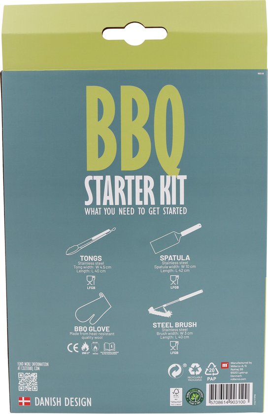 Cozze - 4-delige BBQ starter kit RVS