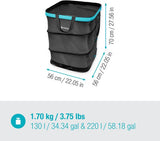 Gardena - Tuinafvalzak 220l Zwart/turquoise