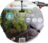 GARDENA druppelslangverpakking met 7,5 m aanduiding en zwart slangstuk
