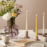 Gotische dinerkaars 245/24 Olive Green per 4 stuks - Bolsius