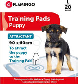 Flamingo trainingspads voor puppy's, wit 90x60 cm, 20 stuks met lokstof