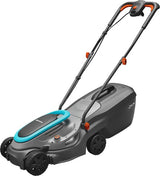 Gardena elektrische grasmaaier PowerMax 32/1200 G2, grijs met blauw en wielen