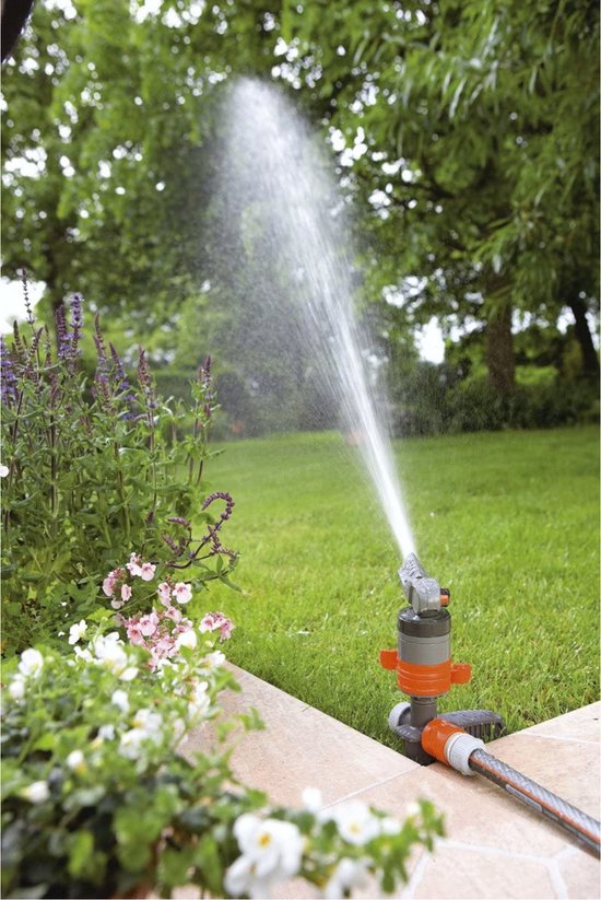 GARDENA turbinesproeier met waterstraal uit grijs-oranje sproeimodule