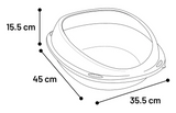 Kattenbak Jota met afmetingen: 45×35,5×15,5 cm
