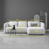 CLOUD met ottoman rechts - Raven 22