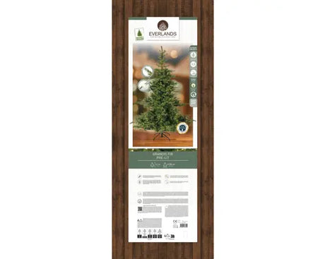 Everlands kerstboomverpakking met productafbeelding en specificaties